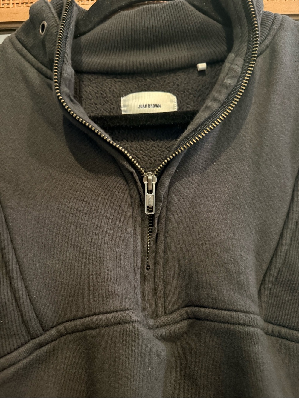 Joah Brown Retro Half Zip – Black - Picture 8 of 9